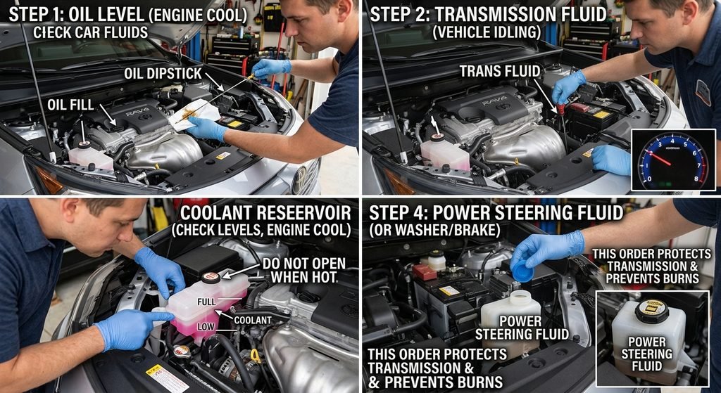 How to check car fluids 