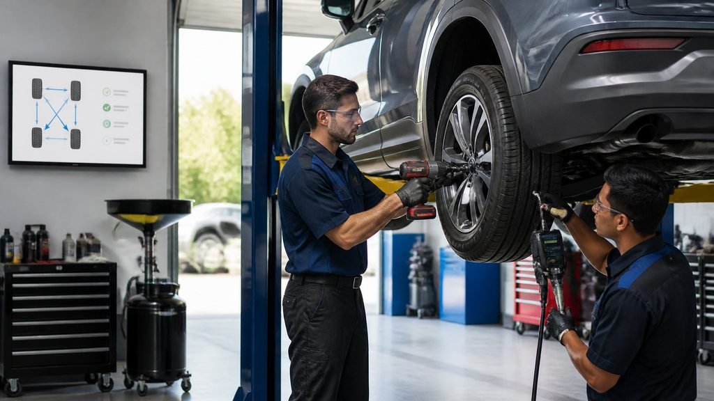 While often overlooked during an oil change, Tire rotation is a crucial maintenance service that significantly impacts your vehicle’s safety and longevity, particularly after short trips. Regular tire rotation helps to ensure even wear across all four tires, extending their lifespan and improving handling, which is particularly important for vehicles frequently used for short trips. Many quick oil change facilities or full service oil options will offer to check your tire pressure and perform a tire rotation, contributing to better fuel efficiency and a smoother ride, which is vital for safe driving conditions and overall vehicle performance, especially for a high mileage vehicle.